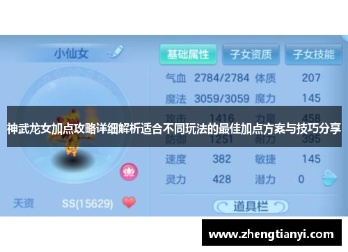 神武龙女加点攻略详细解析适合不同玩法的最佳加点方案与技巧分享